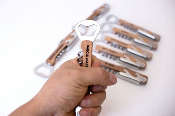 Sacacorchos De Madera Personalizado Destapador 2pzs - Image 3