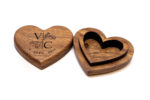Caja Corazón de madera para Arras de Boda