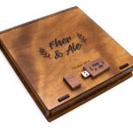 Caja De Madera Con Usb De 16gb Para Foto