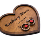 Corazon De Madera Para Caja Anillos Boda Personaliza