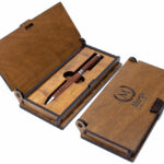 Pluma Boligrafo de Madera Personalizada Con Cajita