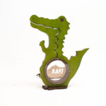 Alcancía De Madera Personalizada Cocodrilo