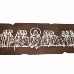 Última Cena Líneas Cuadro Decorativo De Madera Hogar