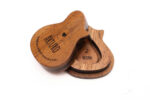 Estuche Porta Púas + Plumilla Guitarra Personalizada Madera