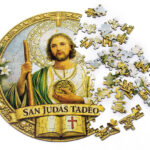 Rompecabezas circular San Judas Tadeo + cajita