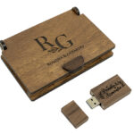 Usb de madera con cajita personalizada